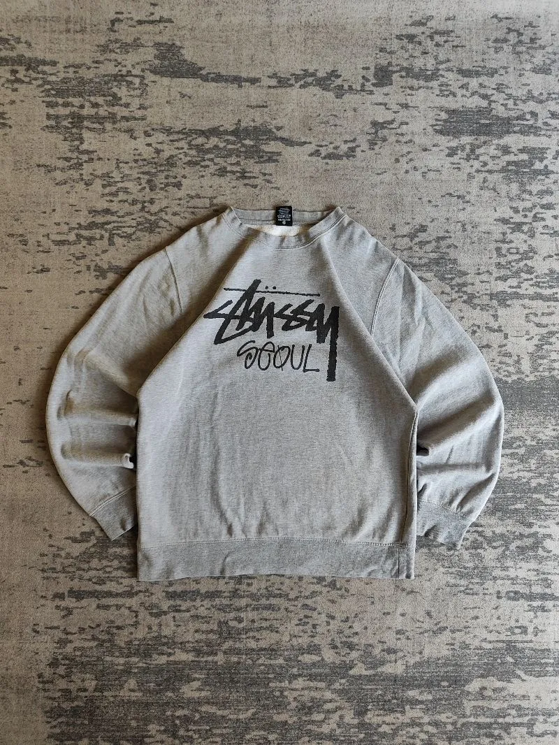 Stussy Vintage Streetwear Sweatshirt Pria black gray photo 1