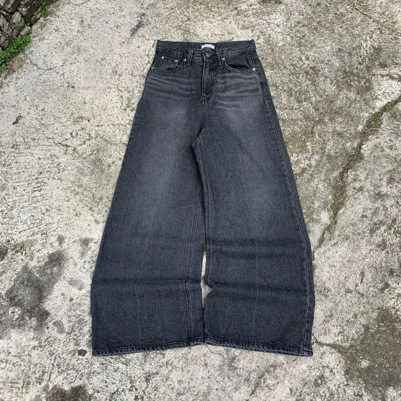 BAGGY JEANS BLACK WASHED photo 1