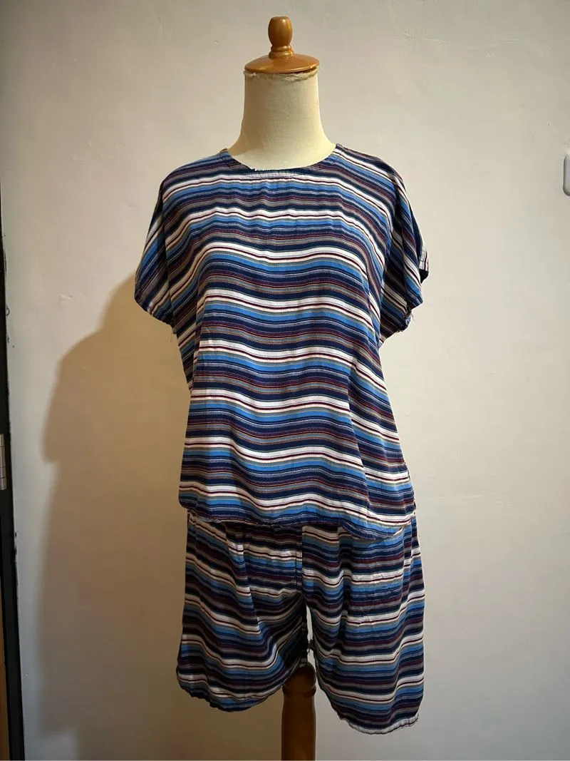 ♡ One Set Striped Baju Tidur Super Adem ♡ photo 1