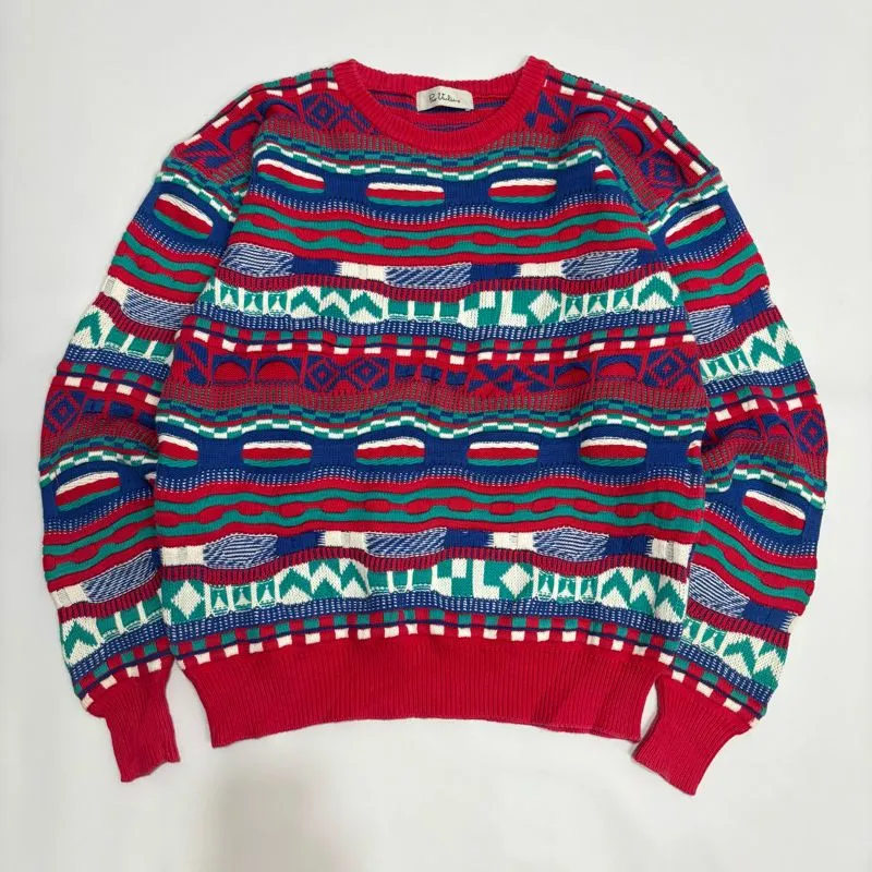 Coogi Casual Sweater Pria blue red photo 1