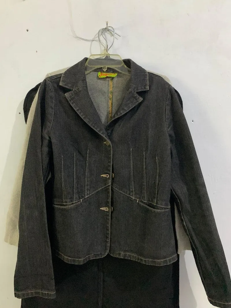 Vintage Casual Denim jacket Wanita black gray photo 1