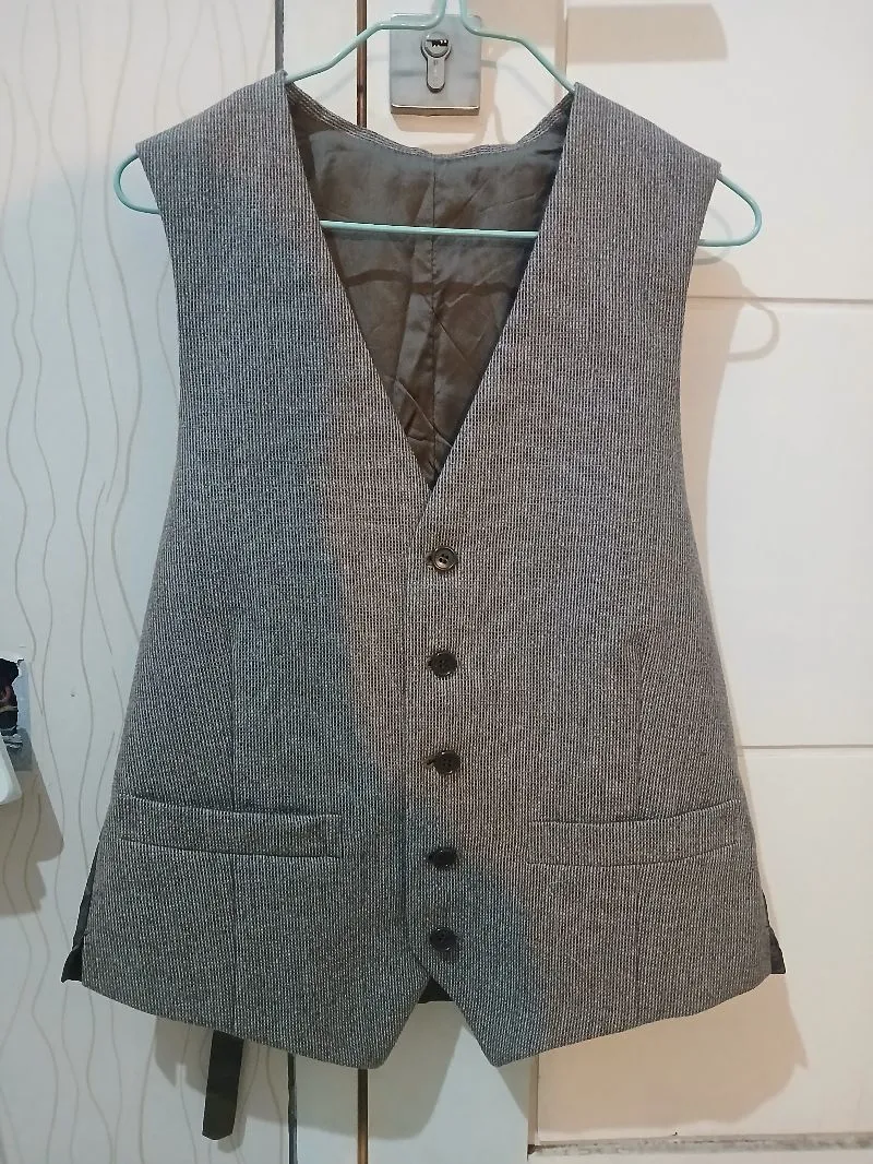 rompi vest pria coklat vintage photo 1