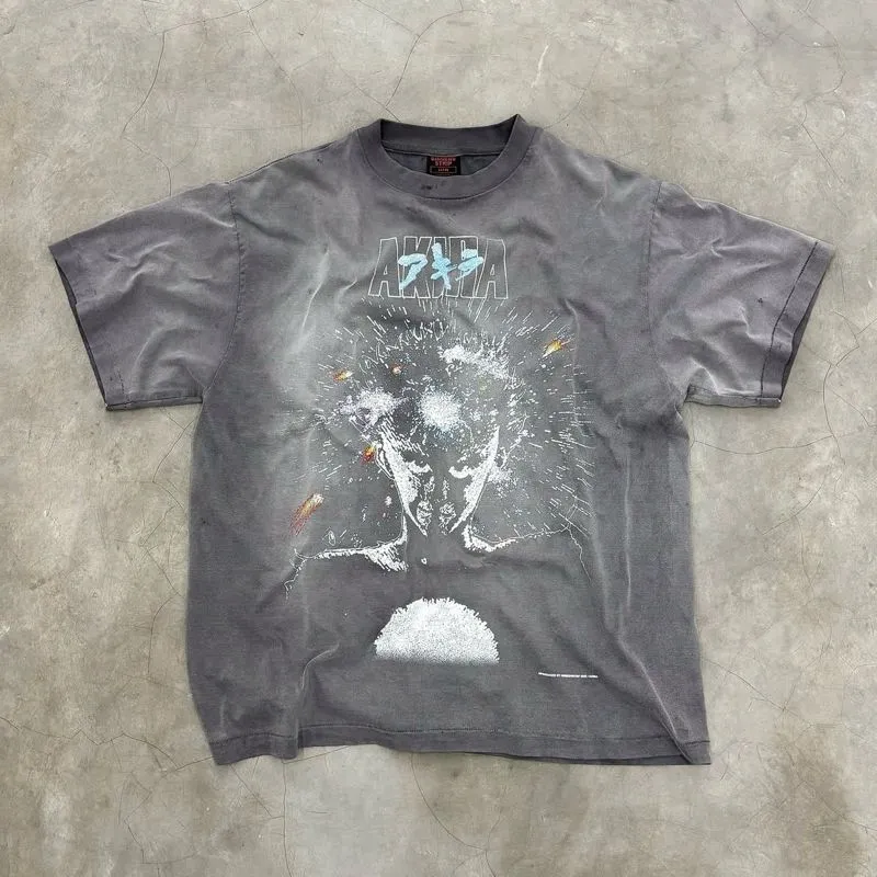 GINSENG STRIP AKIRA Tシャツ Lサイズ グレー AKIRA - GINSENG STRIP (L) - Preloved