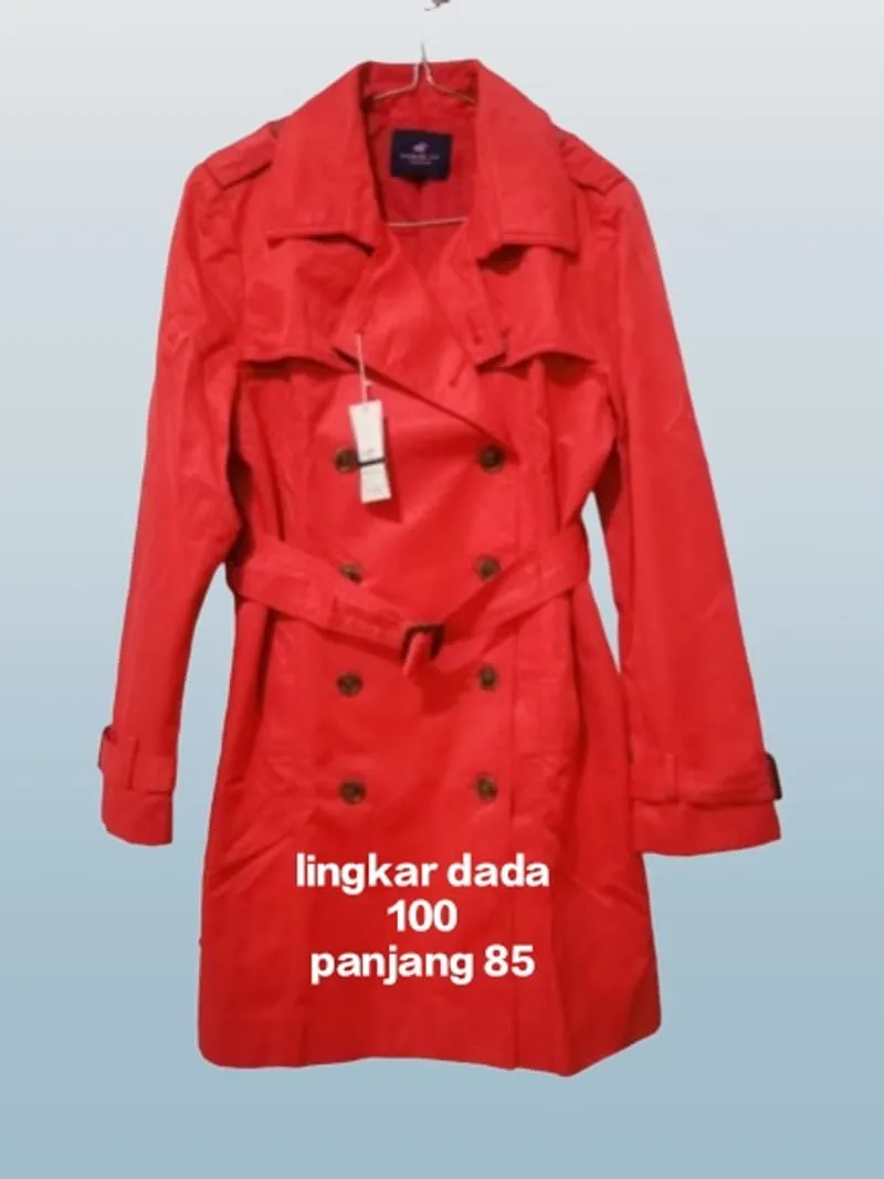 Luxury Pea coat Wanita red photo 1