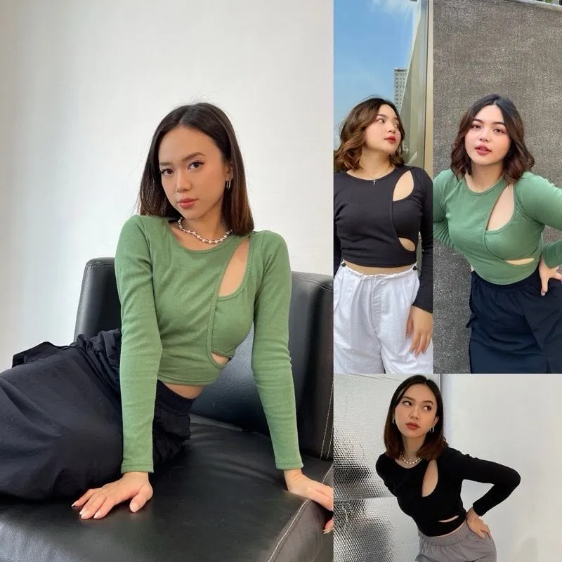POKKALOCA - Da Eun Top avocado crop top  photo 1