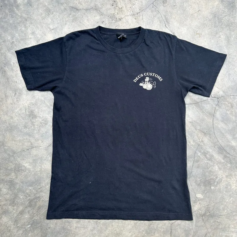 Deus Ex Machina Streetwear Biker T-shirt Pria black photo 1
