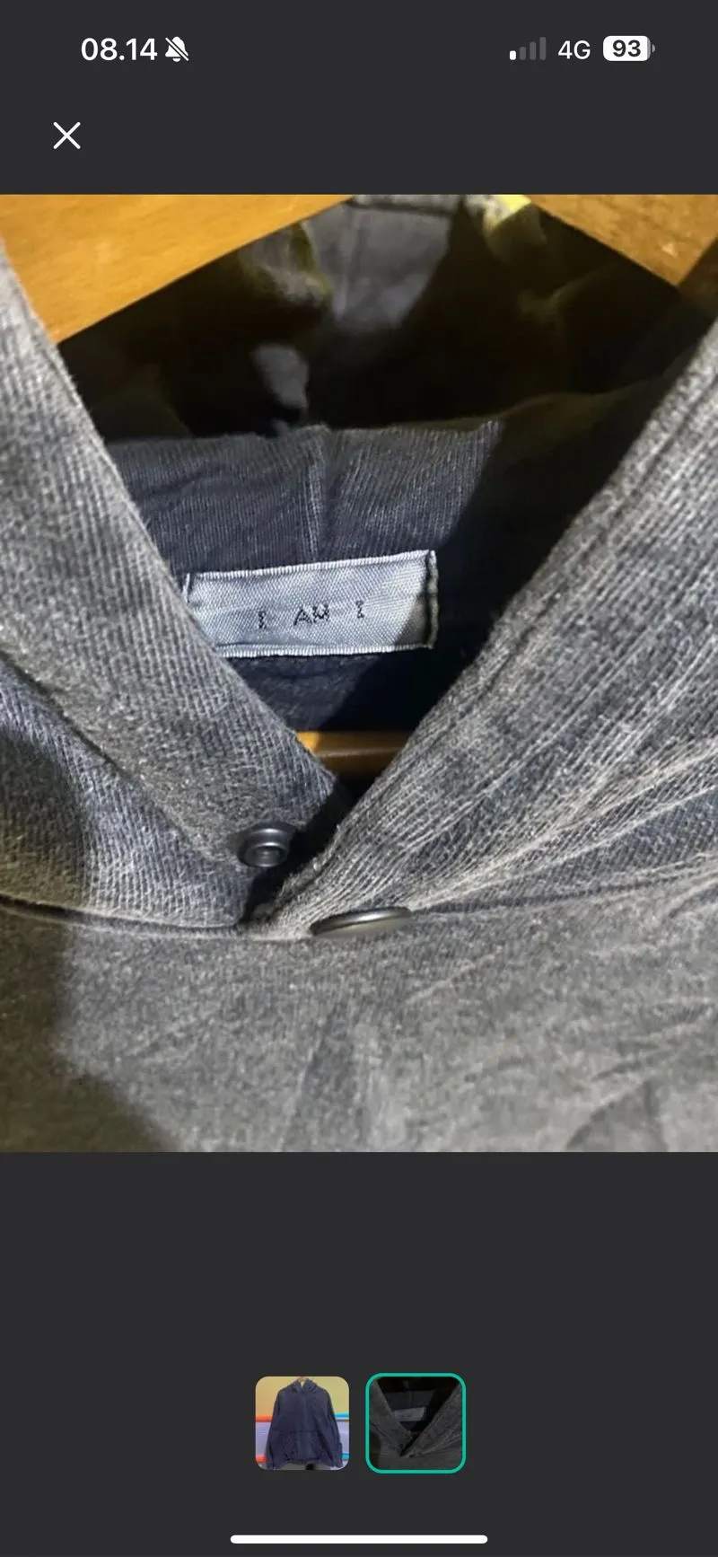 I Am | Washing Denim Hoodie photo 1