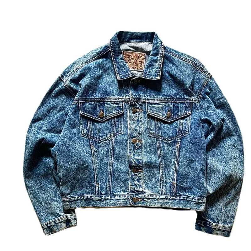 Japanese brand Grunge Indie Denim jacket Pria blue photo 1