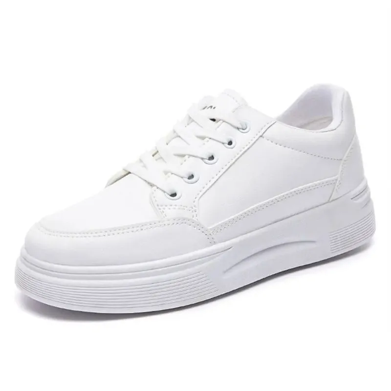 Sepatu Sneakers Wanita Kasual Putih Polos photo 1