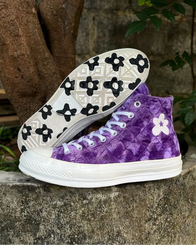 CONVERSE CT 70s HIGH X GOLF LE FLEUR QUILTED VELVET photo 1