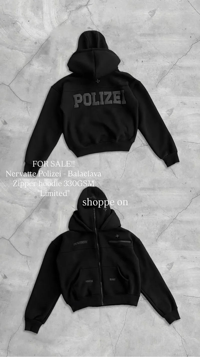 Nervatte Polizei - Balaclava Zipper hoodie 330GSM "Limited" photo 1