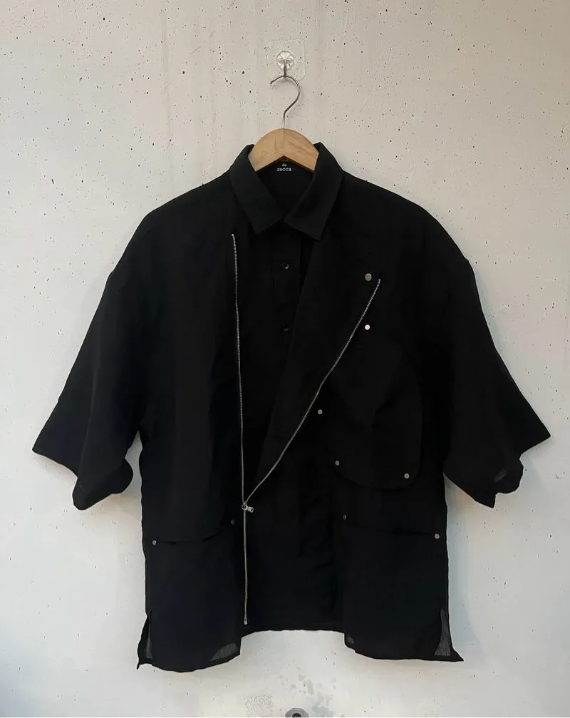 Issey Miyake Goth Casual shirt Pria black photo 1