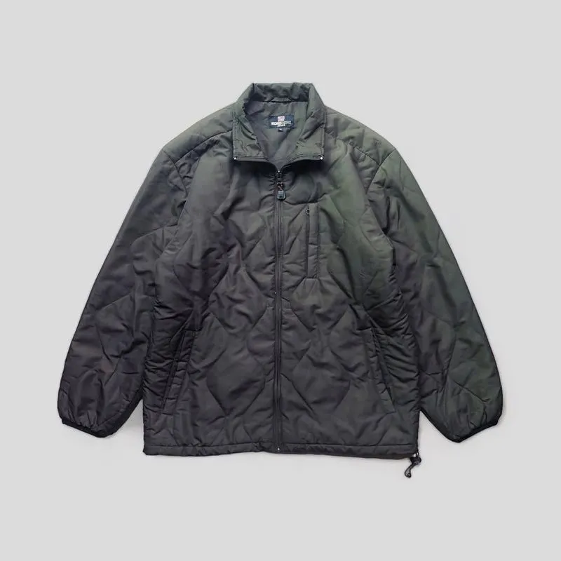 Michiko London Jeans Y2K Minimalist Windbreaker Pria green navy photo 1