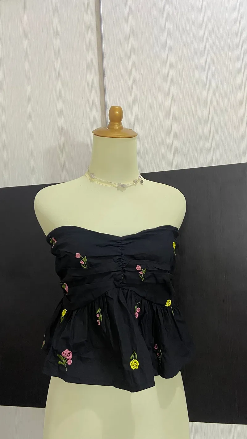 Fairy Crop top Wanita black photo 1