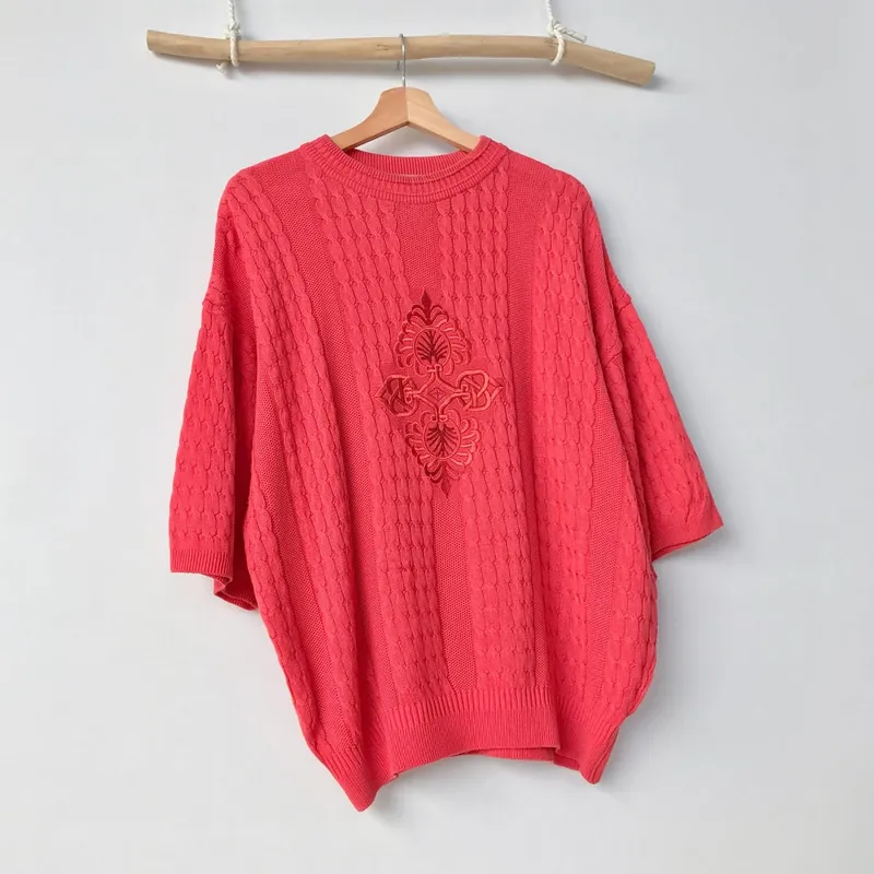Minimalist Casual Sweater Wanita red photo 1