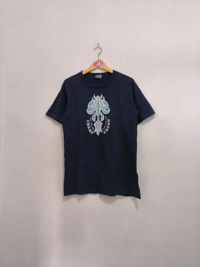 Vintage T-shirt Pria navy photo 1