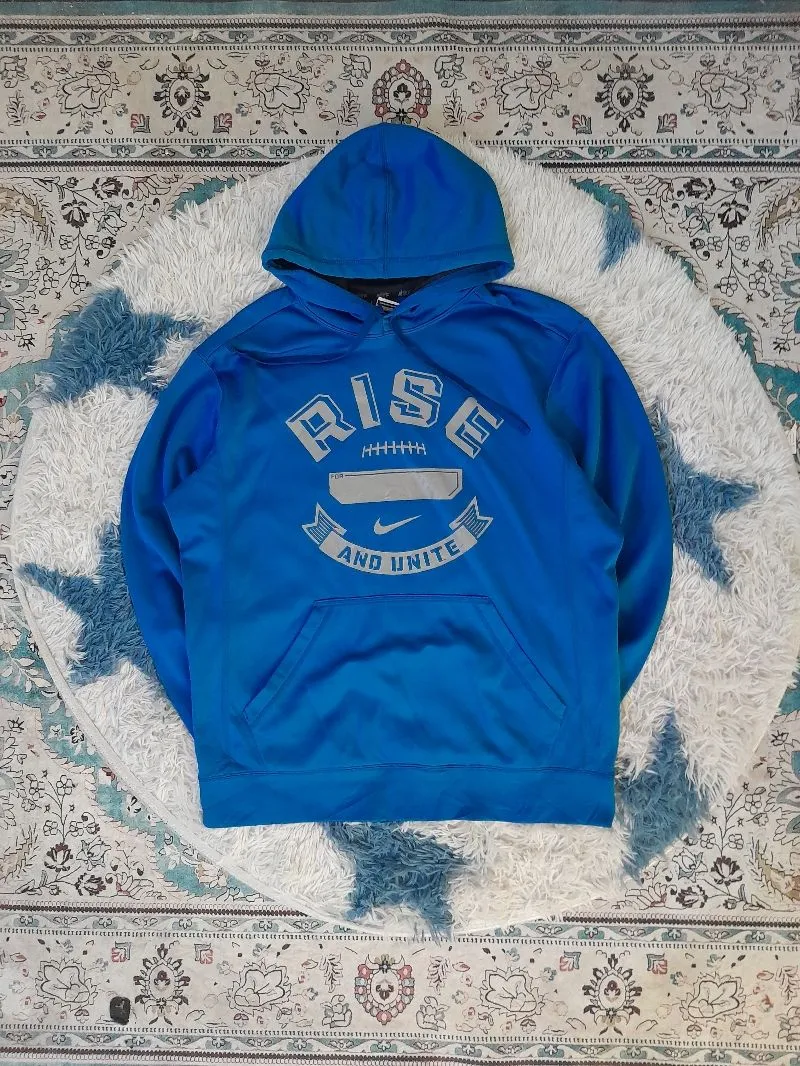 Hoodie Nike Biru "RISE AND UNITE" American Football Style photo 1