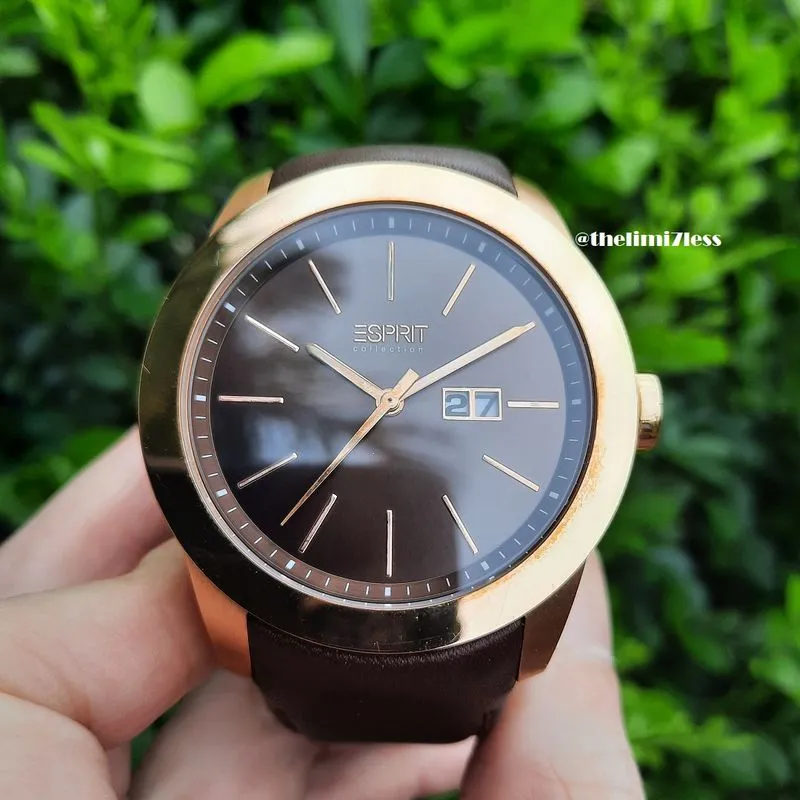 Esprit Luxury Casual Watch Pria gold brown photo 1