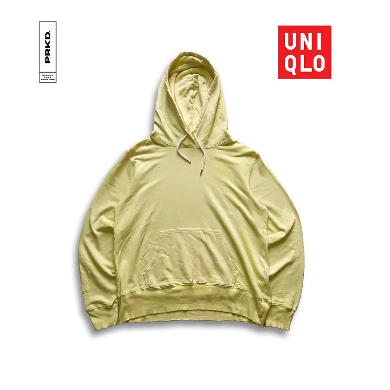 Uniqlo Casual Hoody Pria yellow cream photo 1