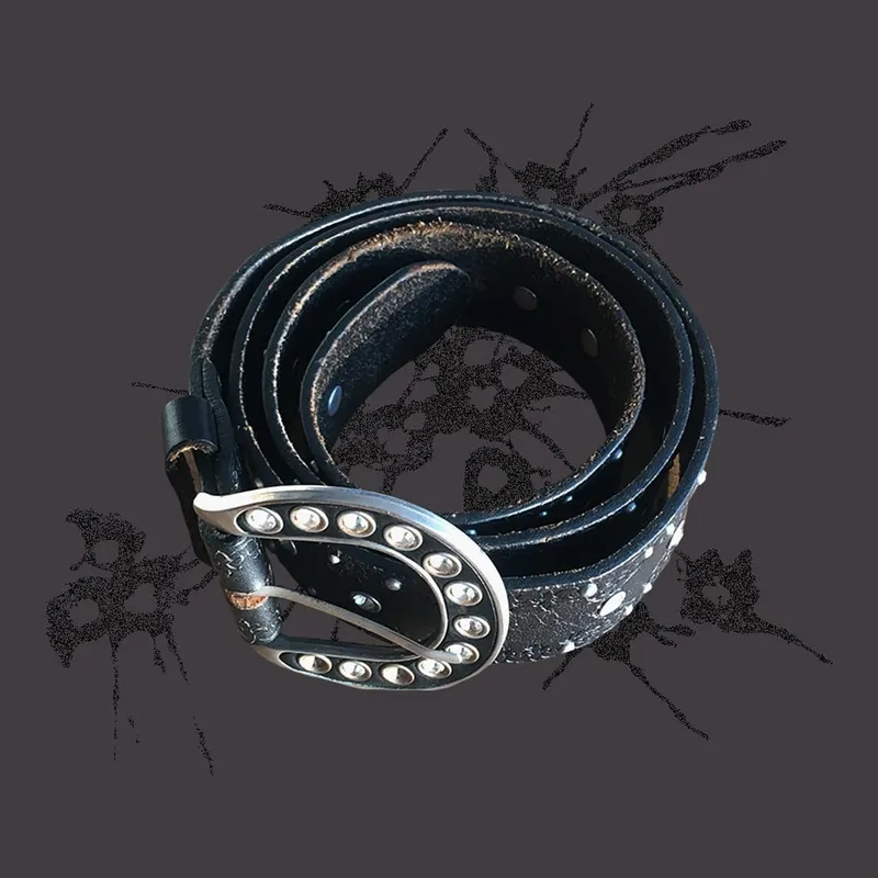 Streetwear Y2K Belt Pria silver black photo 1