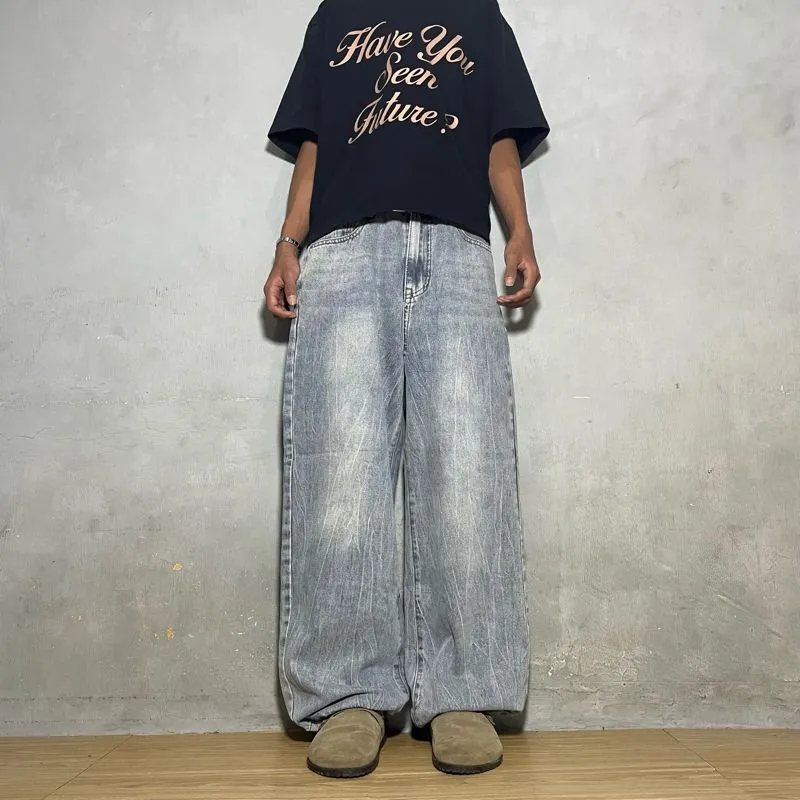 baggy jeans blue wash photo 1