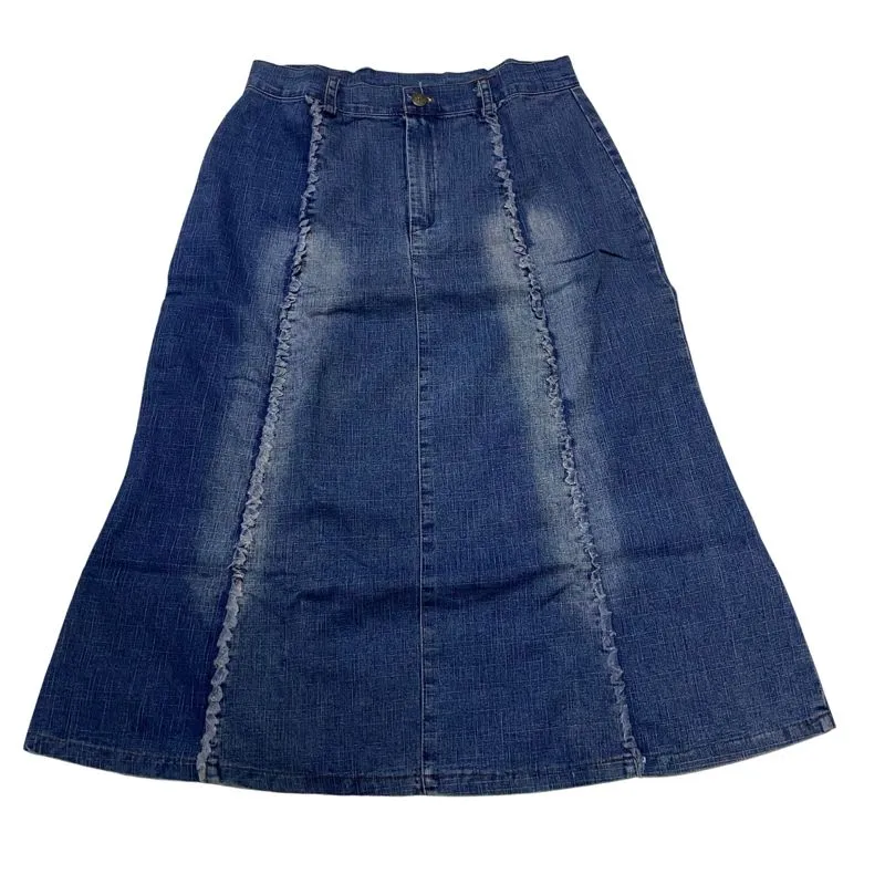 Frayed Line Denim Skirt photo 1
