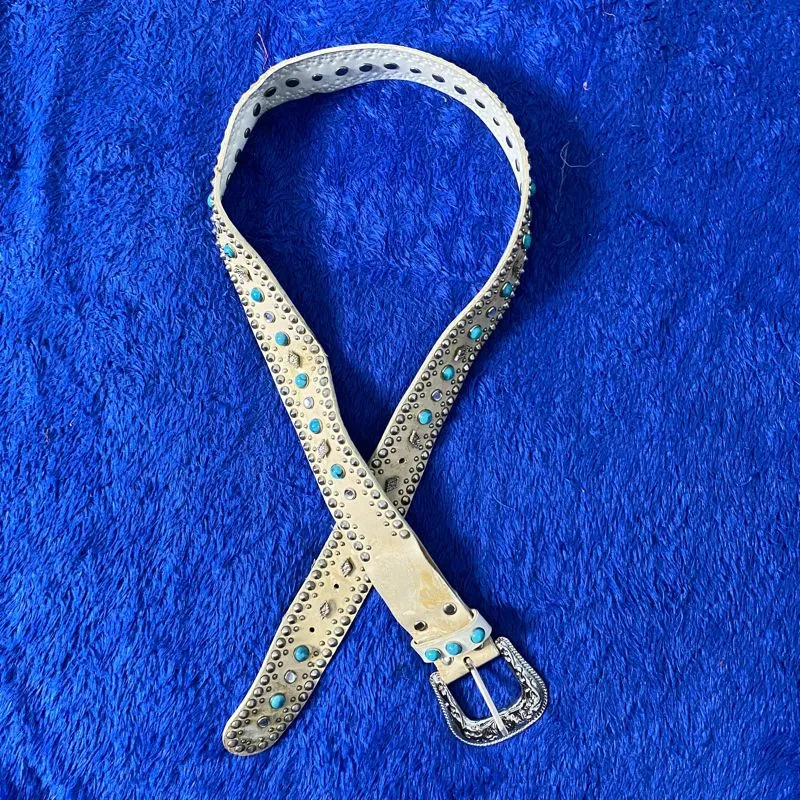 Japanese brand studed crystal belt photo 1