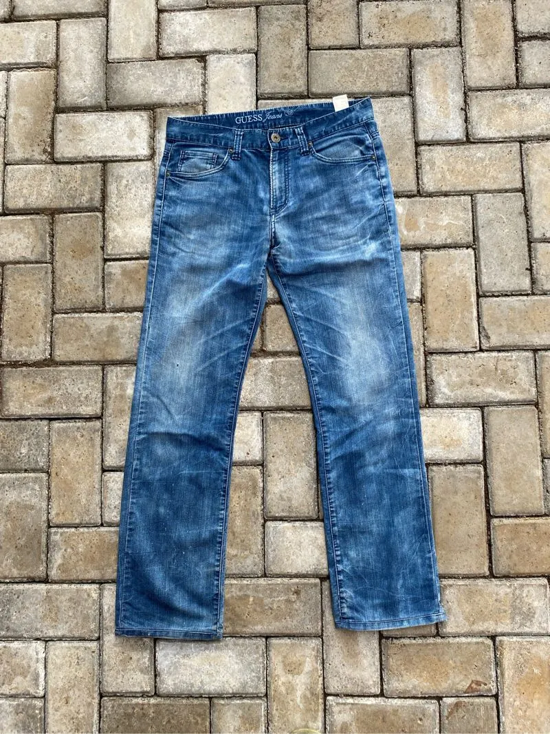 GUESS LONG PANTS DENIM FEDING BLUE  photo 1