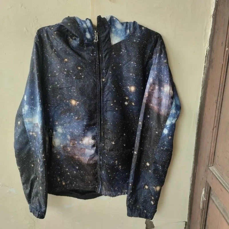 Dope Streetwear Galaxy Hoodie Jacket GRN Tokyo Original  photo 1
