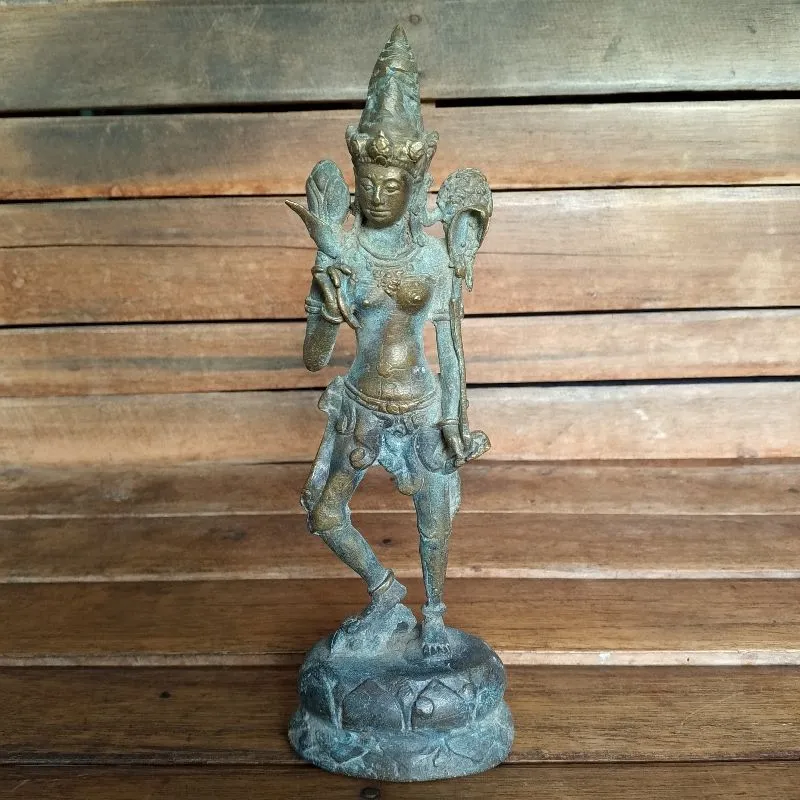 Patung Dewi Sri Dewi padi dan kesuburan  Perunggu photo 1