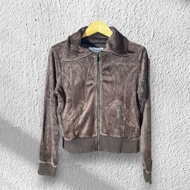 Casual Bomber jacket Wanita brown photo 1