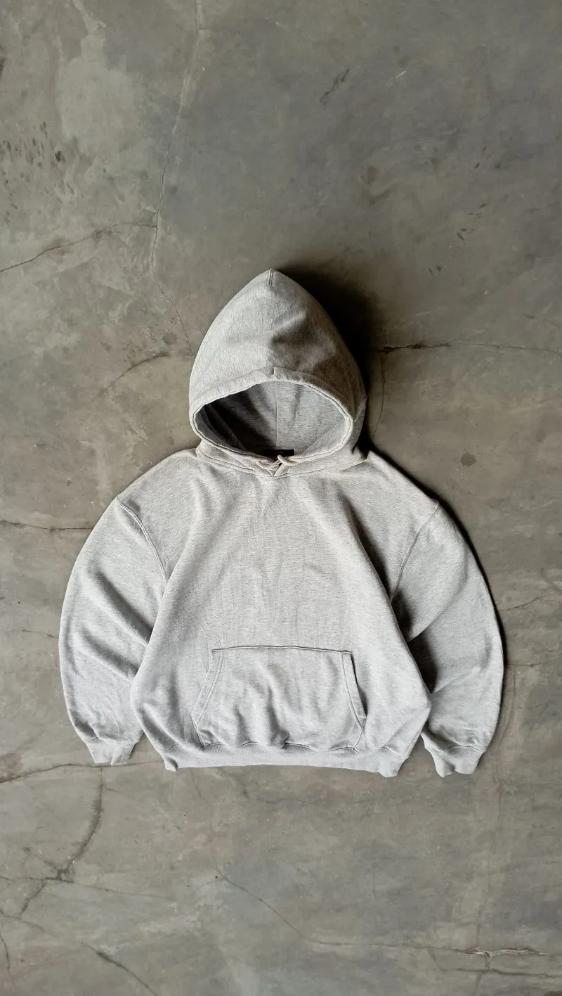 2000's Heavyweight Heather Gray Boxy Hoodie photo 1