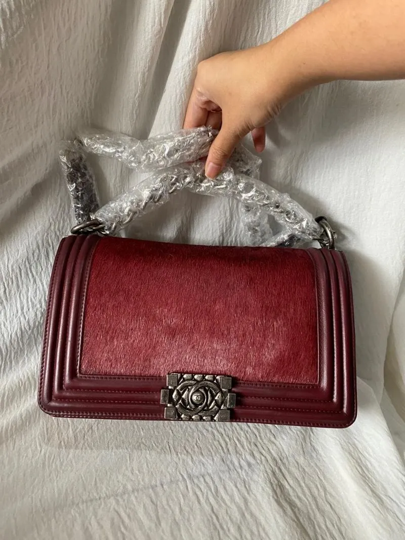 chanel  Boy Vintage Rare Pony Hair photo 1