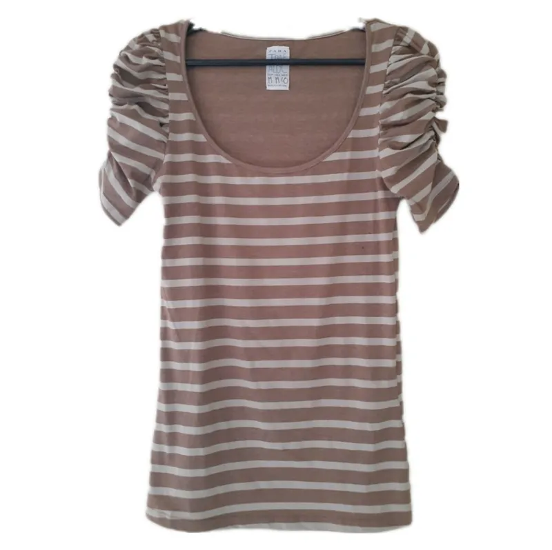 ZARA Minimalist Casual Shirt Wanita tan photo 1