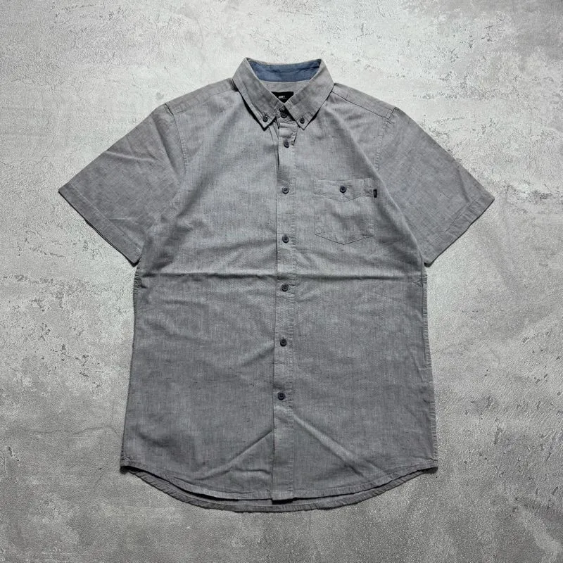 Obey Button Up Grey Shirt photo 1
