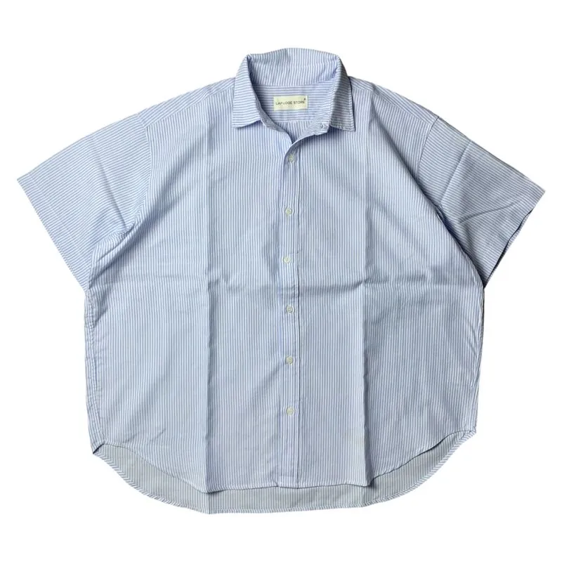 Lafudge Streetwear Casual Casual shirt Pria white blue photo 1