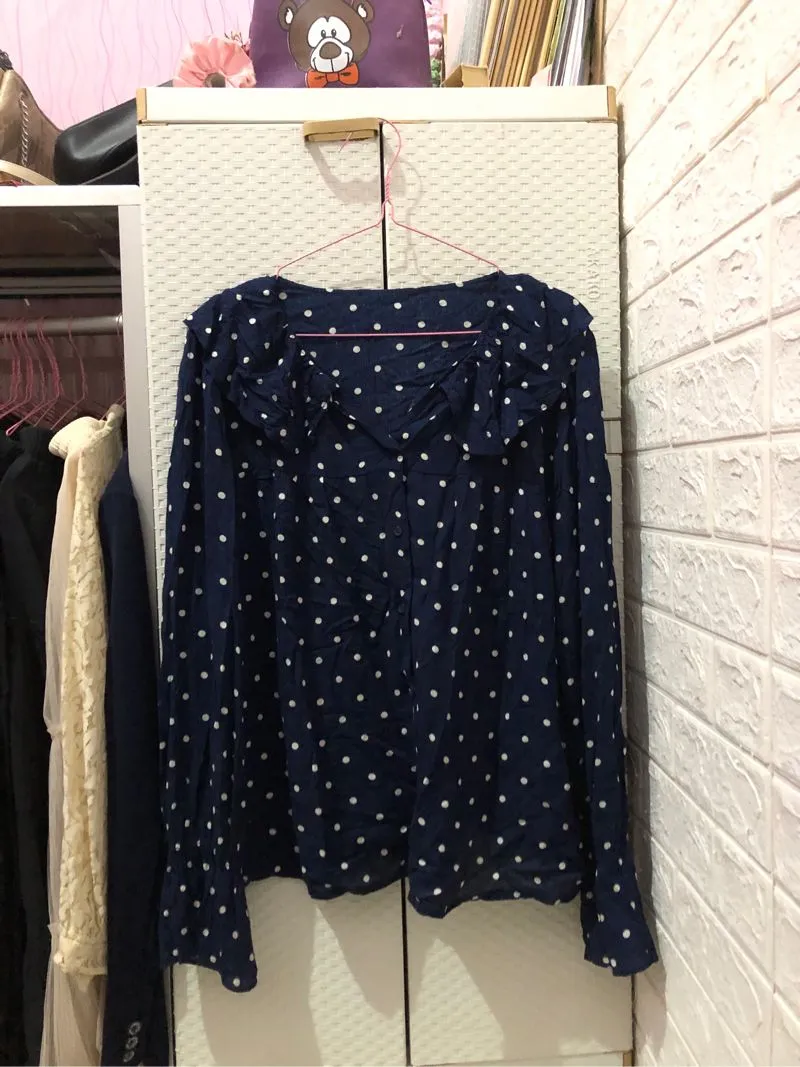 BLOUSE BABY DOLL NAVY photo 1