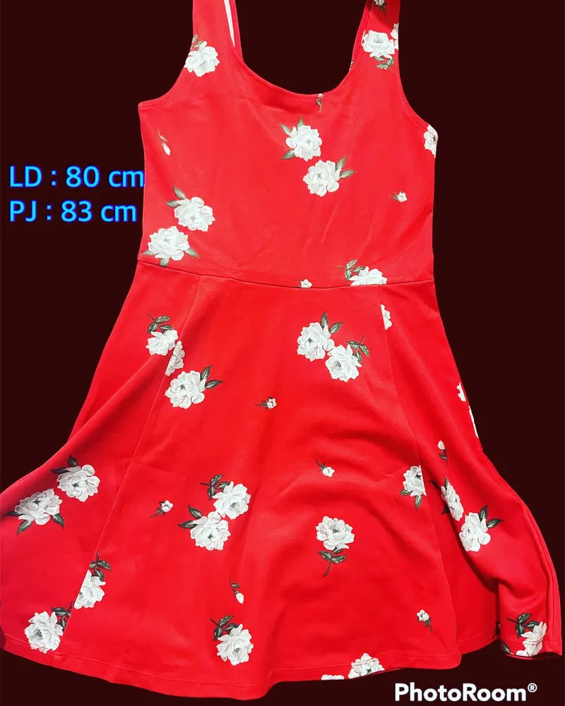 H&M Casual Midi dress Wanita red photo 1