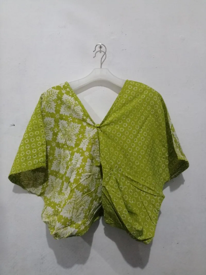 Unique Croptop Batik two tone in Green photo 1