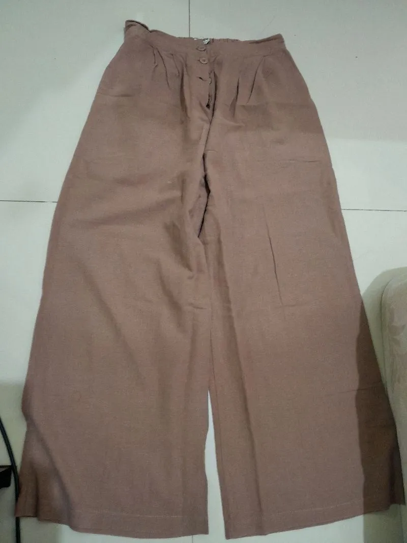 Celana Kulot Coklat Wanita | High Waist, Loose Fit, Stylish  photo 1