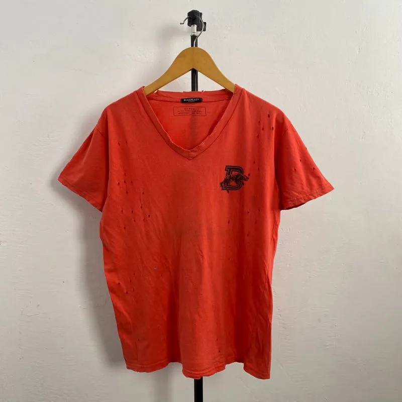 Balmain Avant Garde T-shirt Pria orange photo 1