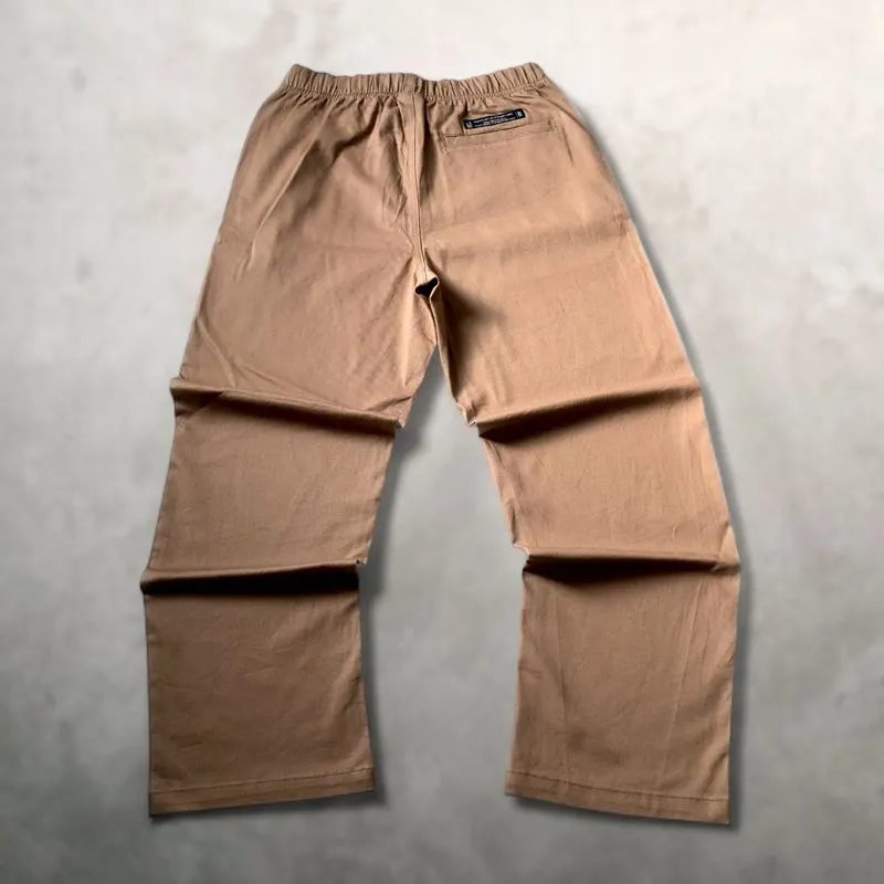 Grooverhyme Minimalist Indie Casual pants Pria khaki tan photo 1