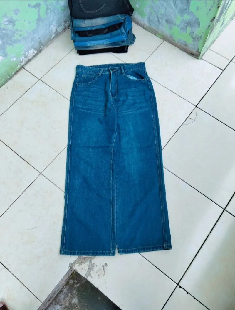 jiniso BAGGY JEANS BLUE WASH photo 1