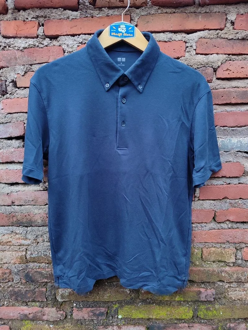 polo shirt uniqlo airsm navy kaos photo 1