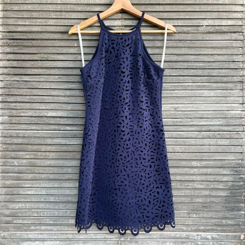 Dress Pesta Halter Neck Midi Ungu Lilly Pulitzer Preloved photo 1