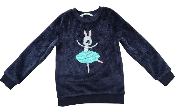 H&M Minimalist Fur coat Kids blue photo 1