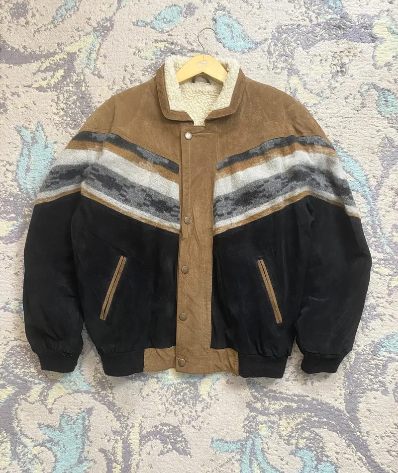 Vintage Casual Leather jacket Pria brown black photo 1