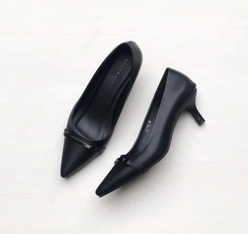 Casual Heels Wanita black photo 1