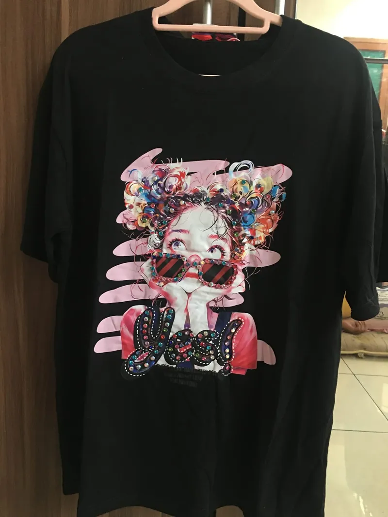 Casual T-shirt Wanita black photo 1