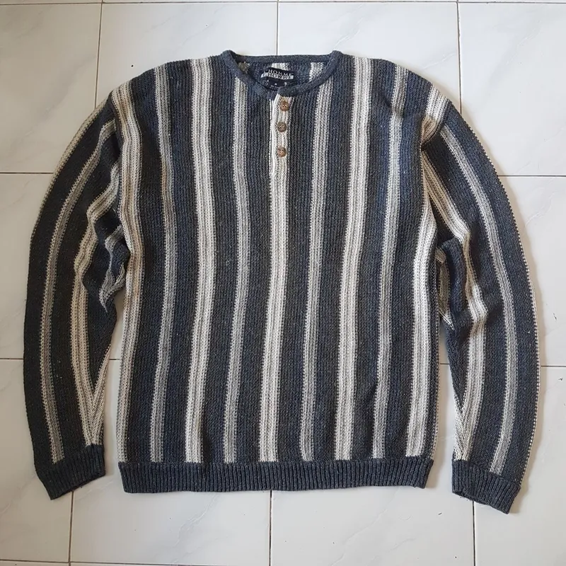 L'HOMME Striped Knit Unisex Outwear No photo 1